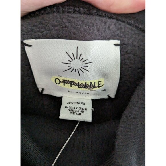 NWOT Aerie Offline Oversized Cowl Neck Drawstring Sweatshirt XS - Picture 6 of 8